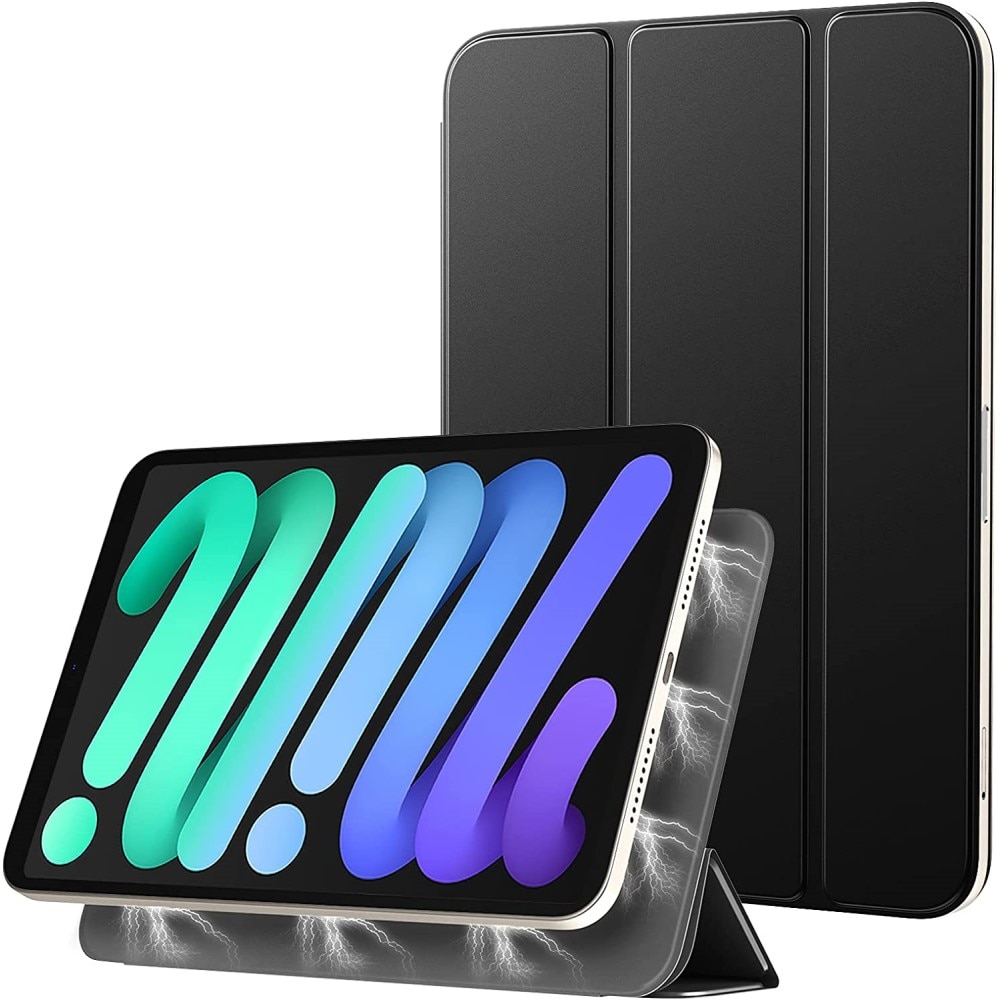 Apple iPad Mini 7th Gen (2024) Tri-Fold Kotelo Musta