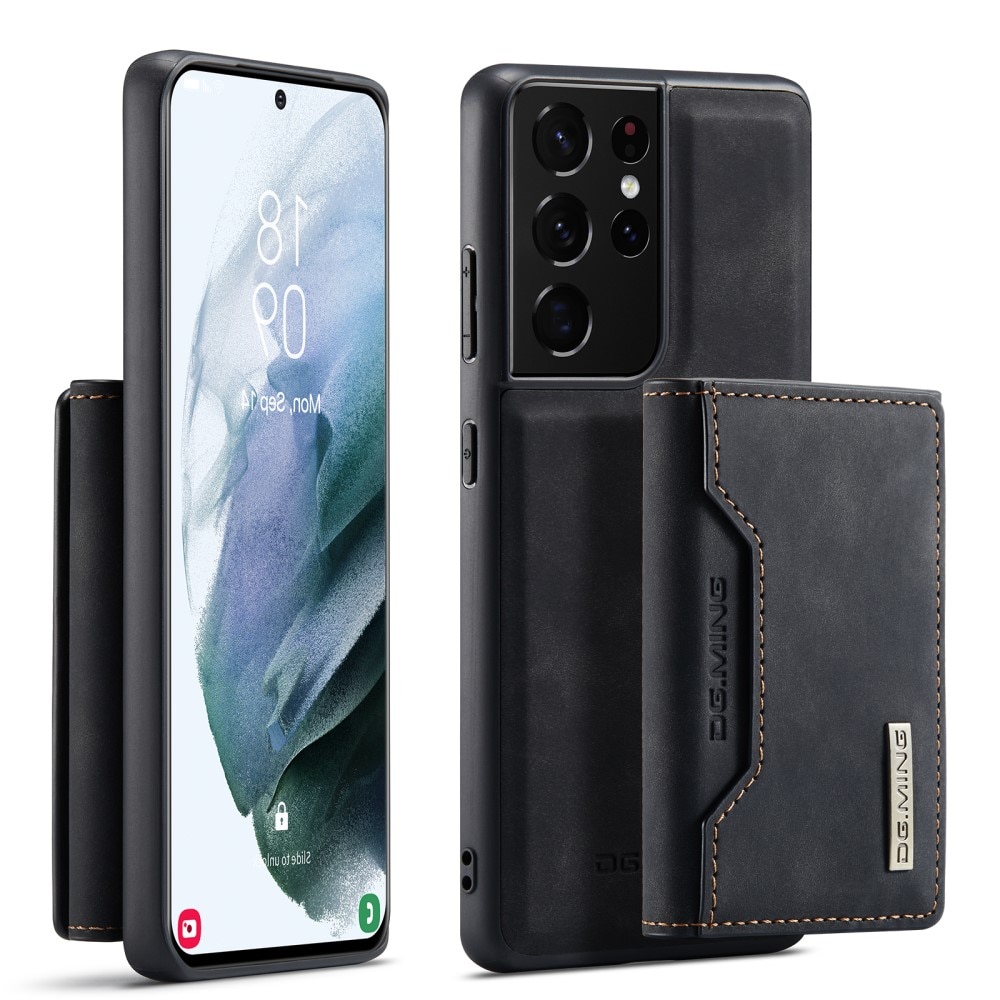 Magnetic Card Slot Case Samsung Galaxy S21 Ultra Musta