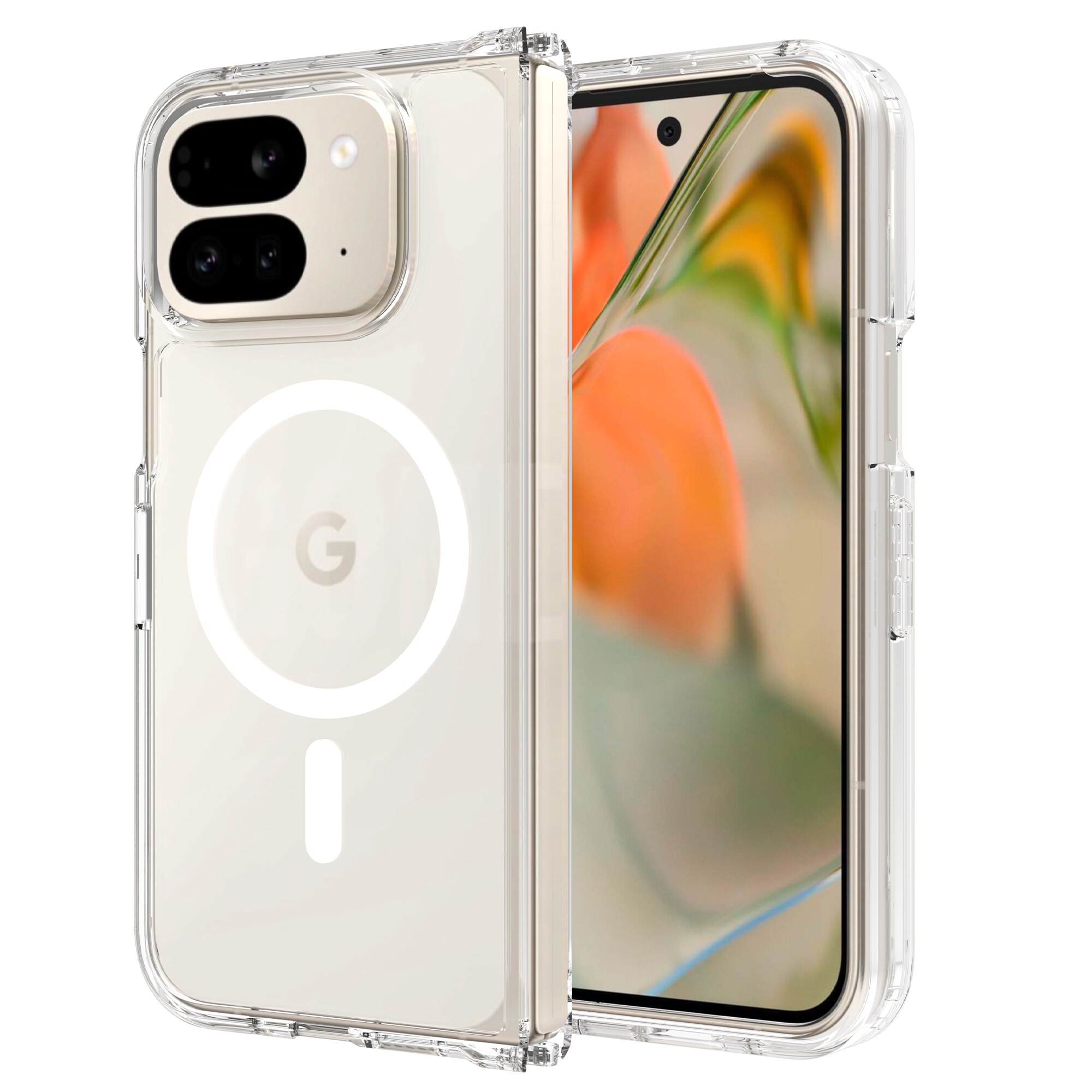 Hybridikuori MagSafe Google Pixel 9 Pro Fold Kirkas