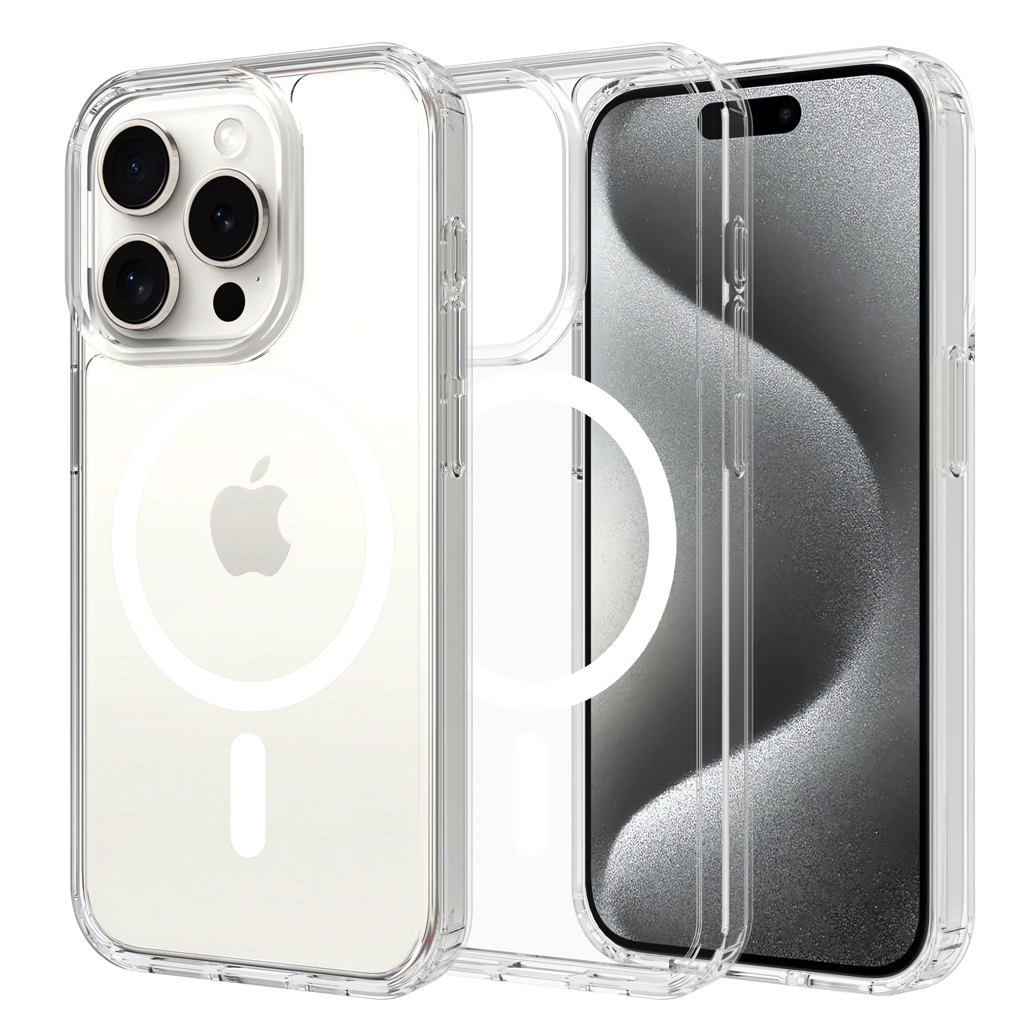 Hybridikuori MagSafe iPhone 15 Pro Max Kirkas