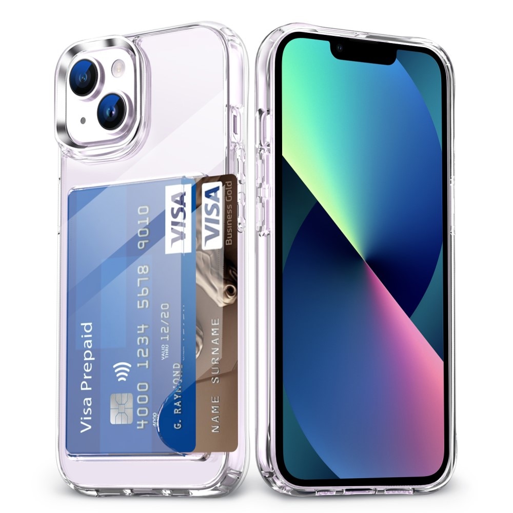 Hybridikuori Korttitaskulla iPhone 13 Kirkas