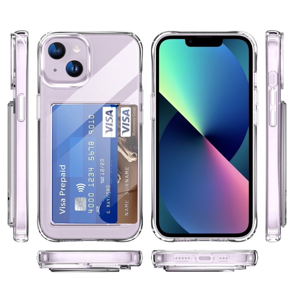 Hybridikuori Korttitaskulla iPhone 13 Kirkas