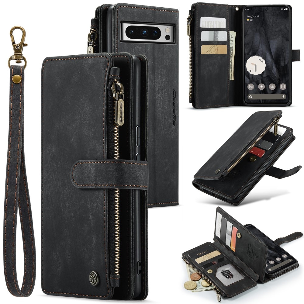 Zipper Wallet Google Pixel 8a Musta