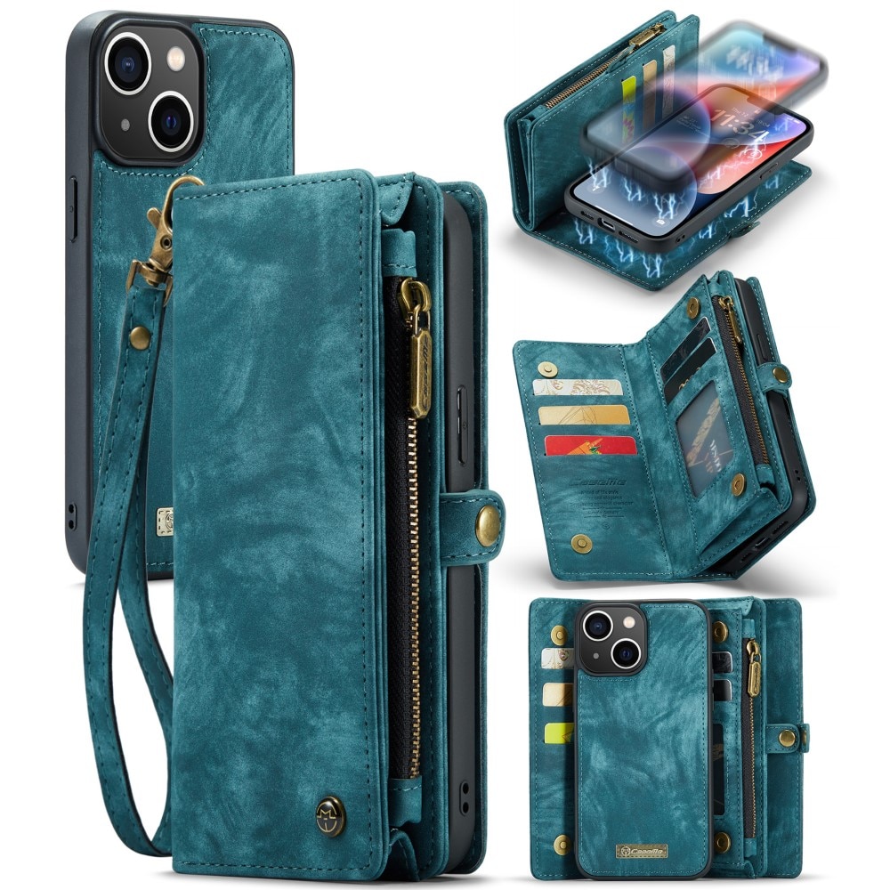 Multi-slot Suojakotelo iPhone 15 Plus Sininen