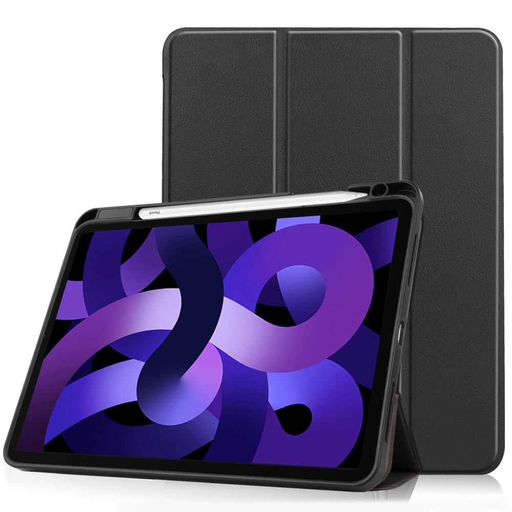 Apple iPad Air 11 7th Gen (2025) Kotelo Tri-fold Kynäpidikkeellä Musta