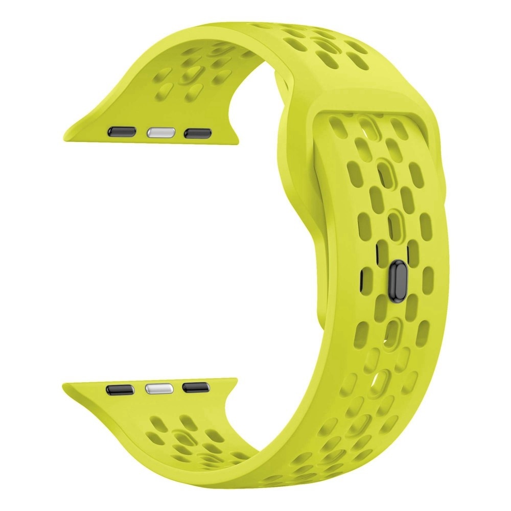 Silikoniranneke Urheilu Apple Watch Series 8 45mm Neonkelta
