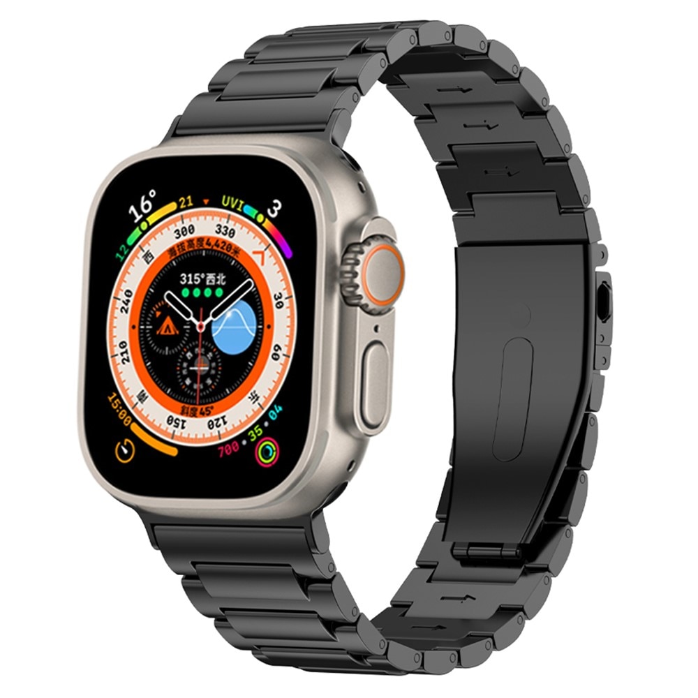 Titaaninen rannekoru Apple Watch Series 4-6 44mm Musta