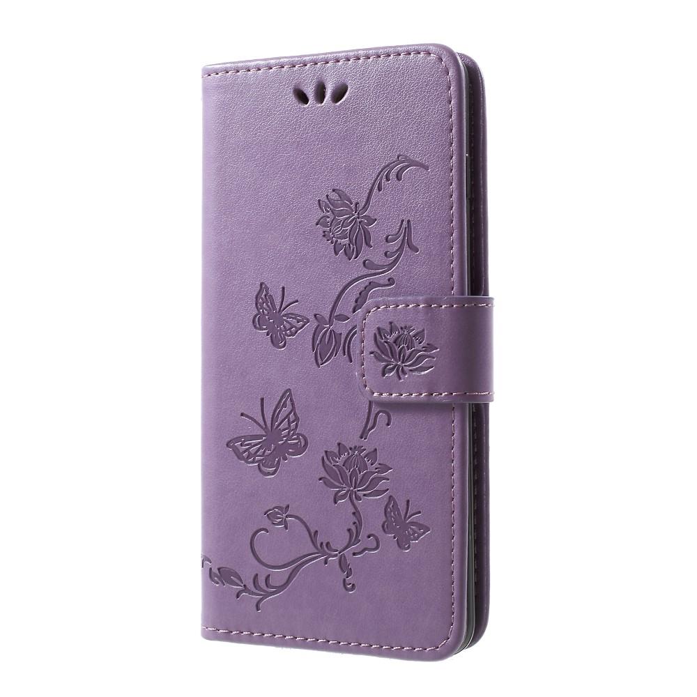 Nahkakotelo Perhonen Samsung Galaxy S10 Plus Liila