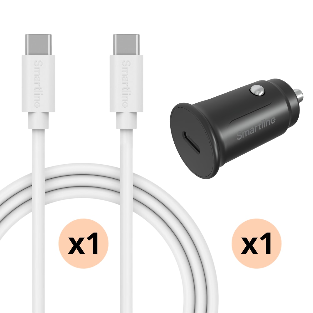Nothing CMF Phone 1 - Täydellinen Autolaturi - 1 metrin johto ja laturi USB-C